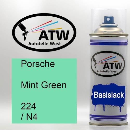 Porsche, Mint Green, 224 / N4: 400ml Sprühdose, von ATW Autoteile West.